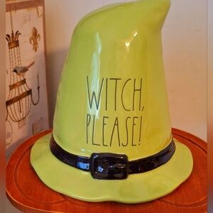 Rae Dunn Halloween Green Witch Hat